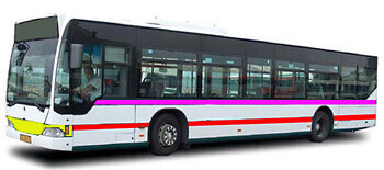 מהו אורכו המרבי המותר בחוק של האוטובוס בתמונה?